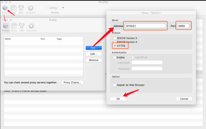 Mac客户端添加代理服务器