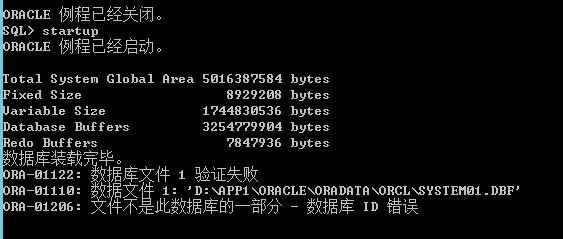 旧的数据文件挂载失败