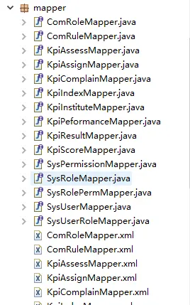 mapper接口及mapper.xml