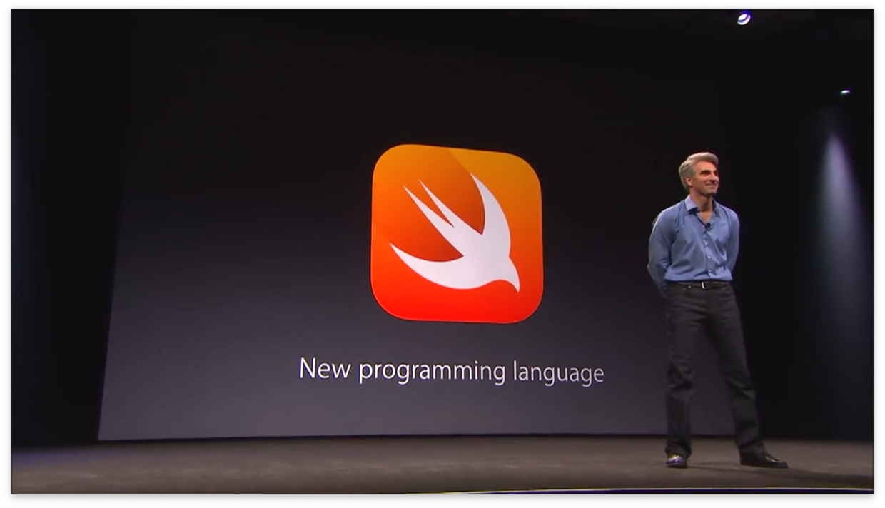 “The language is called Swift and it totally rules.”