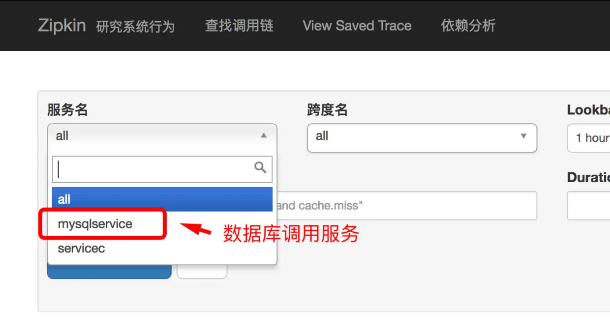 成功识别Mysql数据库调用服务
