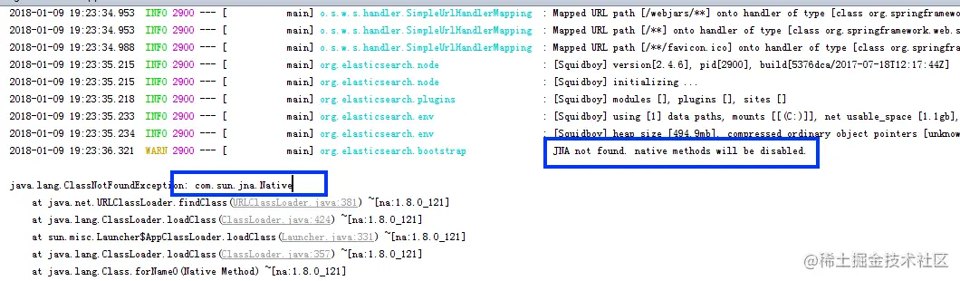 JNA not found. native methods will be disabled.
