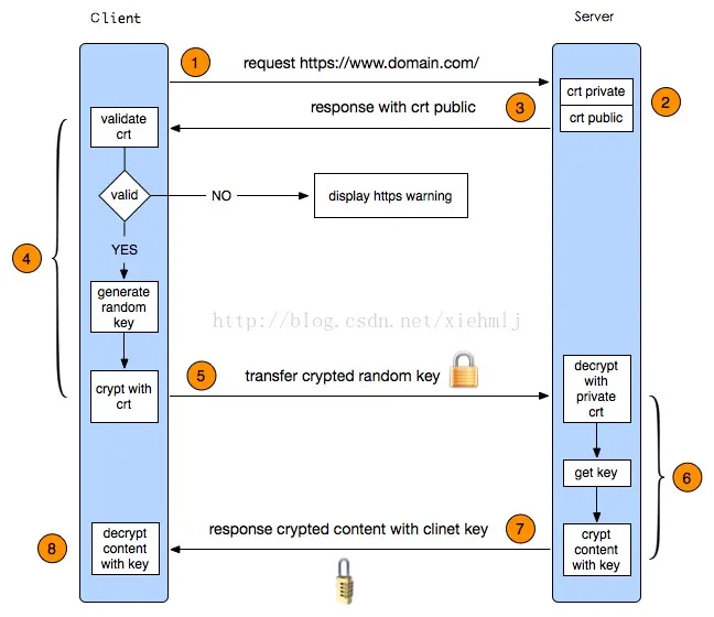 HTTPS链接建立流程(省略秘钥生成逻辑)
