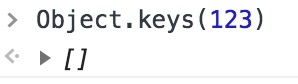 Object.keys(123)