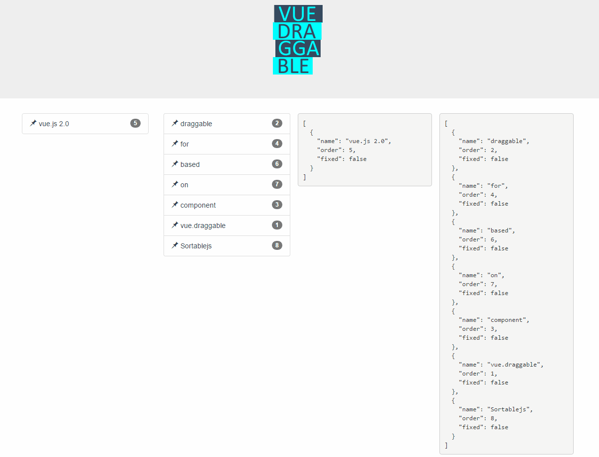 Vue.Draggable demo