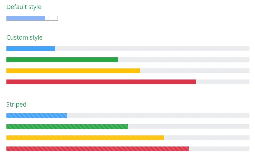 progress 默认样式和自定义样式