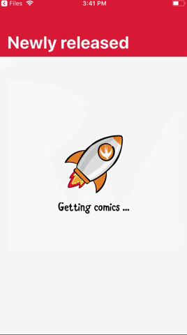 The finished ComicCards app!