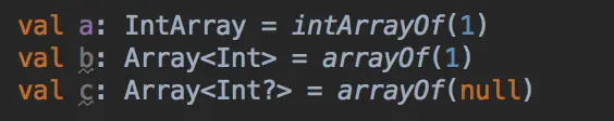 Kotlin声明的数组