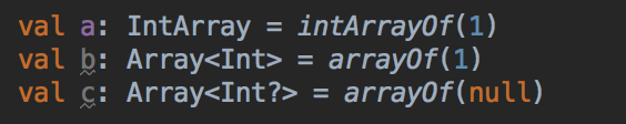Kotlin声明的数组