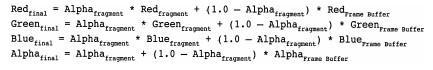 帧缓存最终颜色计算公式