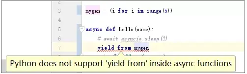 async 中 不能使用yield