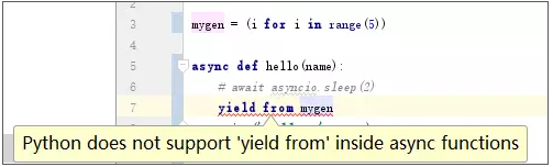 async 中 不能使用yield