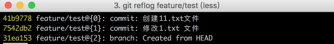 feature/test 的 re flog