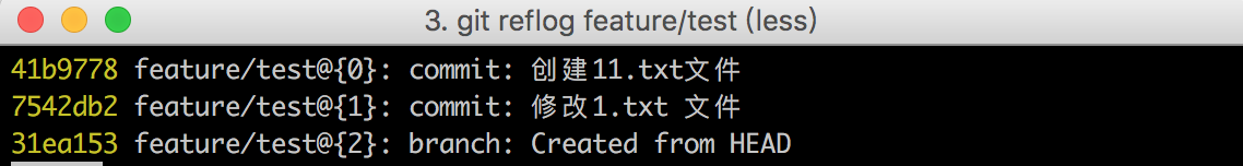 feature/test 的 re flog