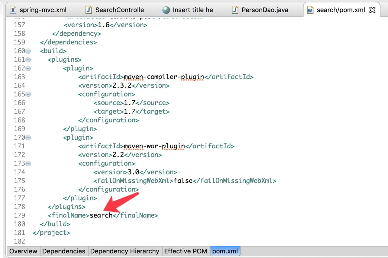 pom.xml文件中的项目名称