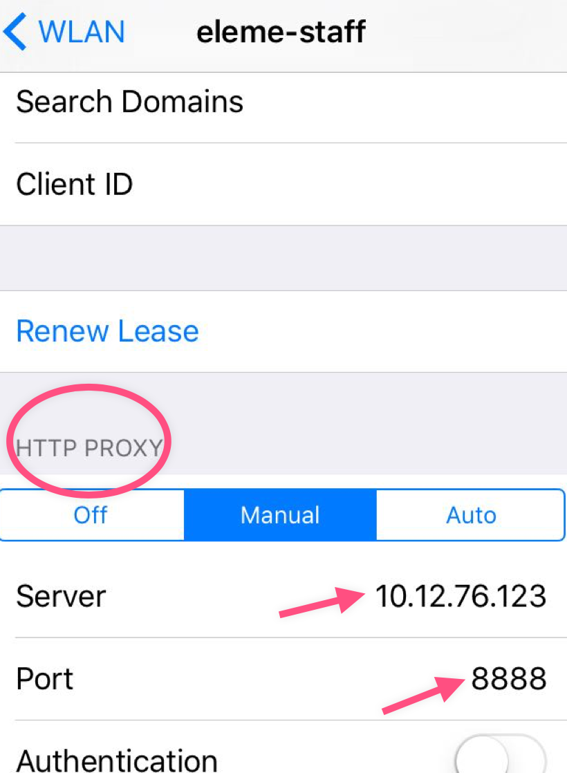 wifi http proxy