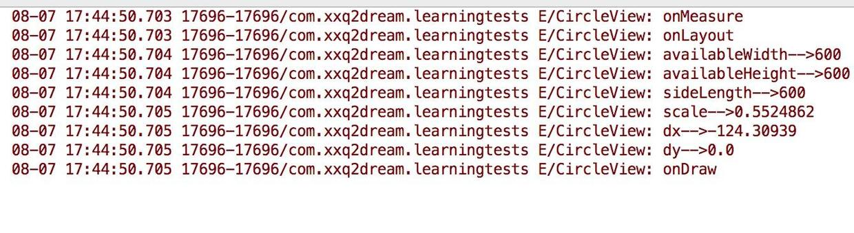 可以看见onMeasure、onLayout、onDraw方法都被调用