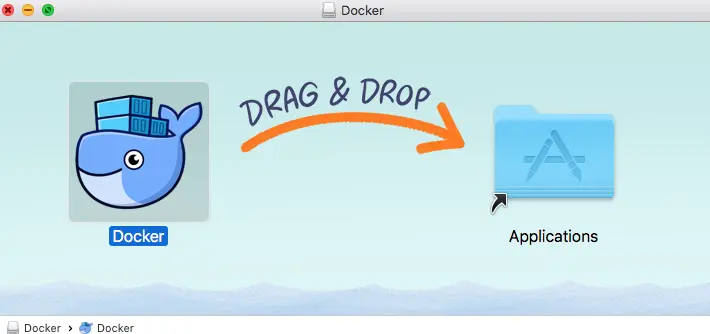 拖动docker图标到applications中