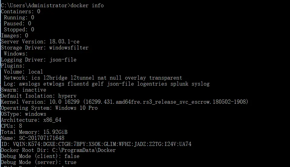 docker info信息
