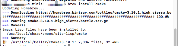 brew install cmake