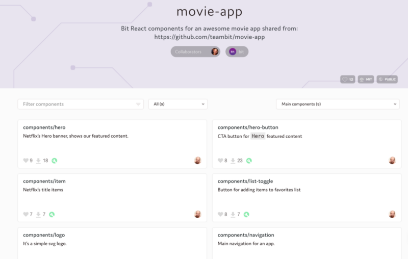 使用Bit的React UI组件的范围