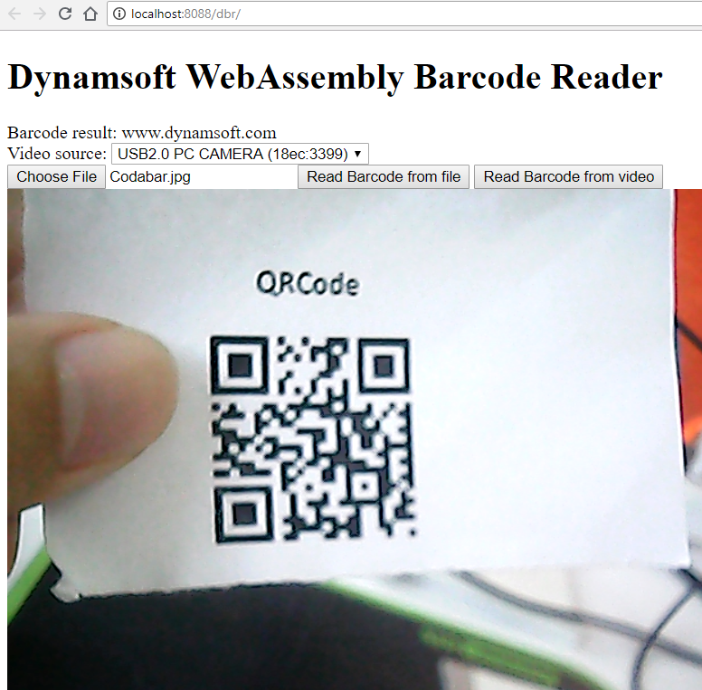 Dynamsoft Barcode Reader WebAssembly