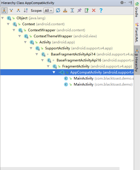 查看类继承关系