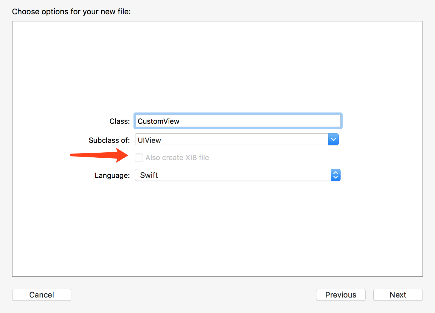 创建view无法选择Xib