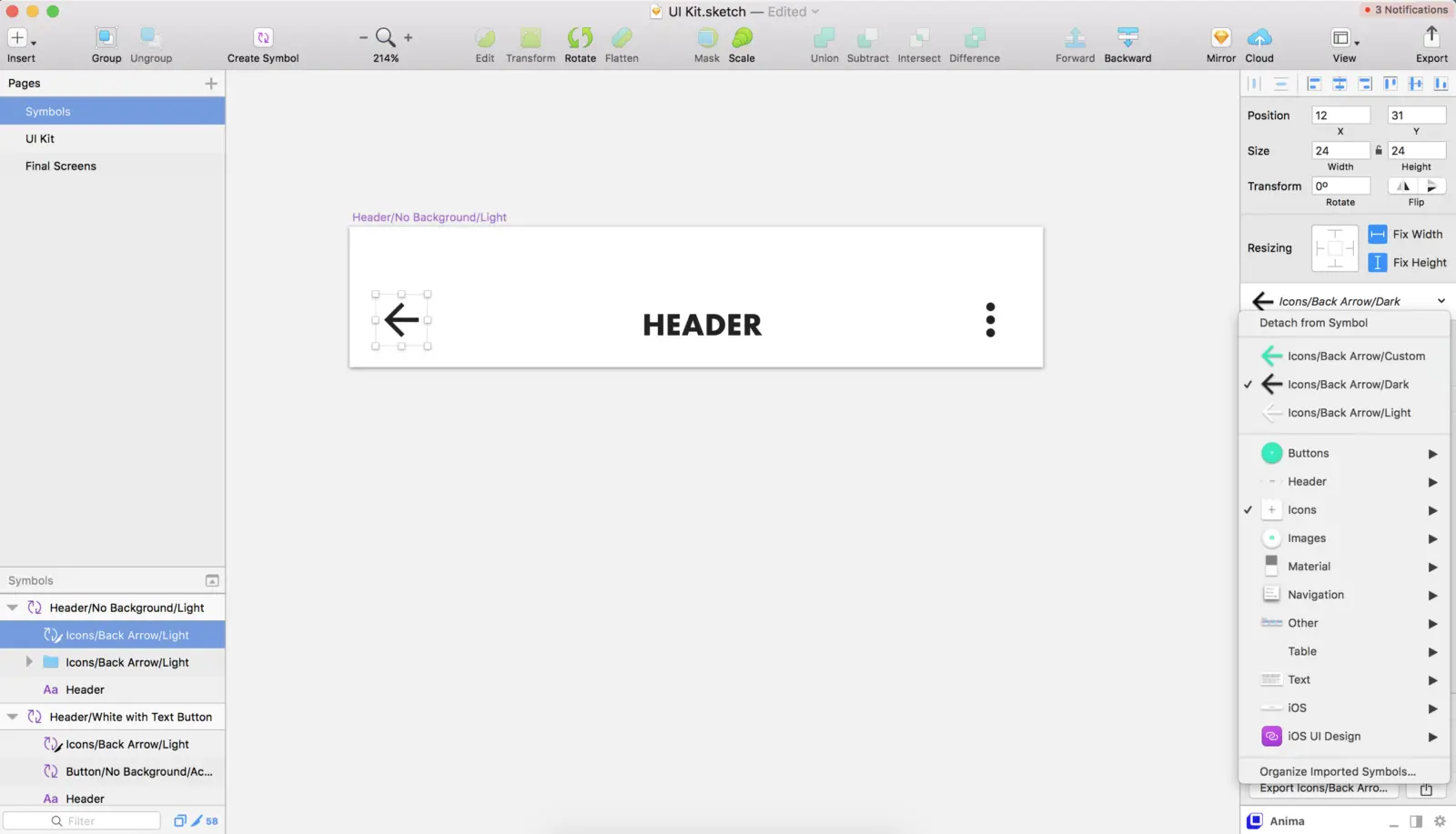 Sketch — Symbol 起的作用