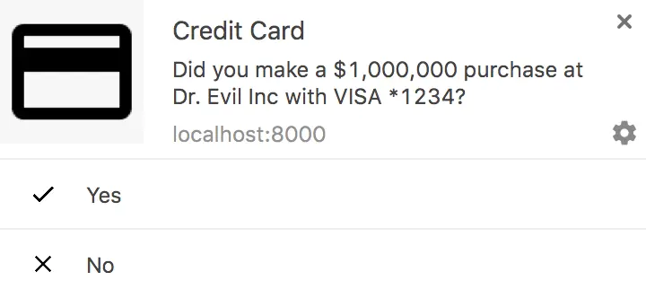 Example Notification