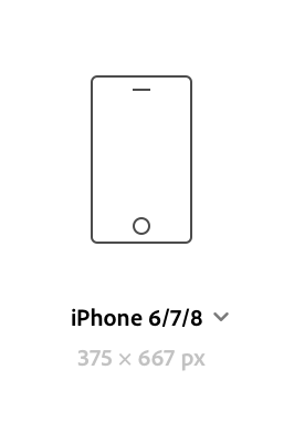 iPhone 分辨率的画布
