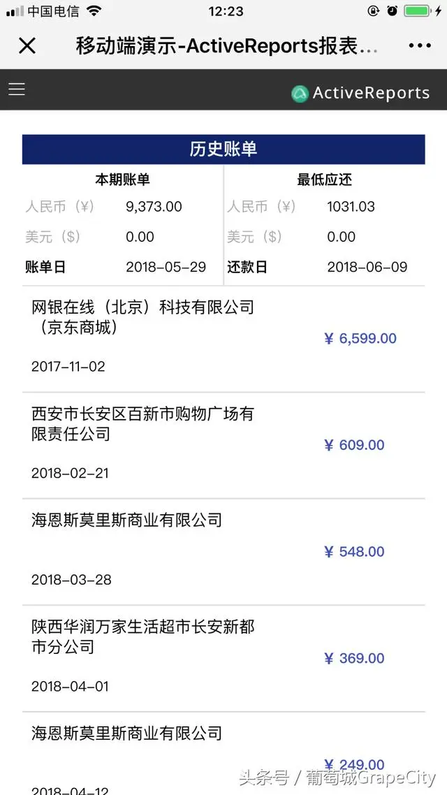 移动端 H5 报表设计准则