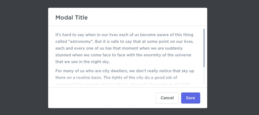 弹出面板设计规范
