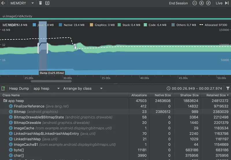 Memory Profiler Dump