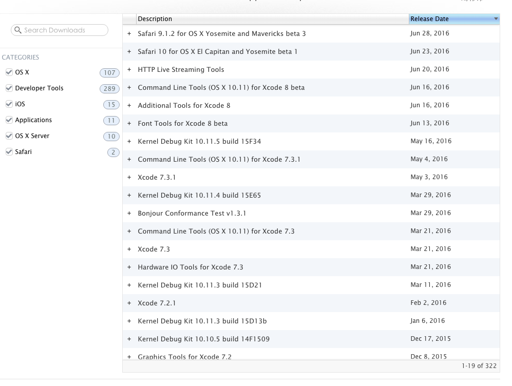 下载历史版本Xcode