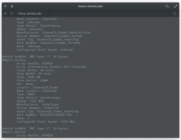 图 7：dmidecode 命令的输出。