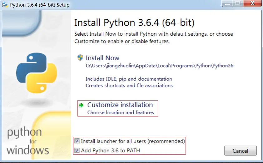 都打勾并点自定义安装