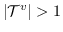 $ \ vert \ mathcal {T} ^ v \ vert> 1 $