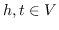 $ h，t \ in V $