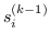 $ S_I ^ {（K-1）} $