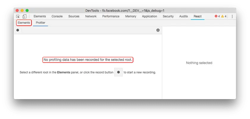 No profiling data has been recorded for the selected root