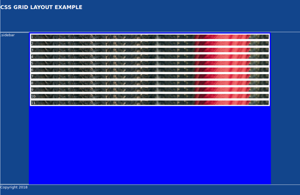 Progressive layout with current grid settings