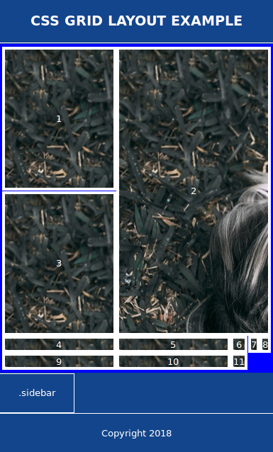 The developing mobile layout