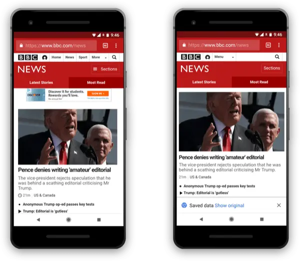 The BBC site is a great example of how good the NOSCRIPT preview can look when JavaScript is treated as progressive enhancement: all the content and branding is in place.