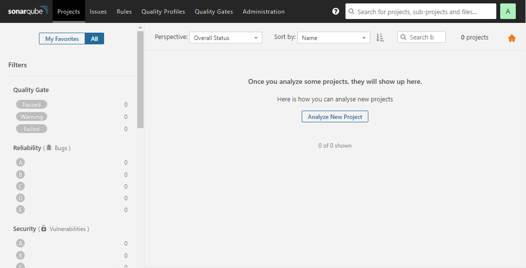 SonarQube UI