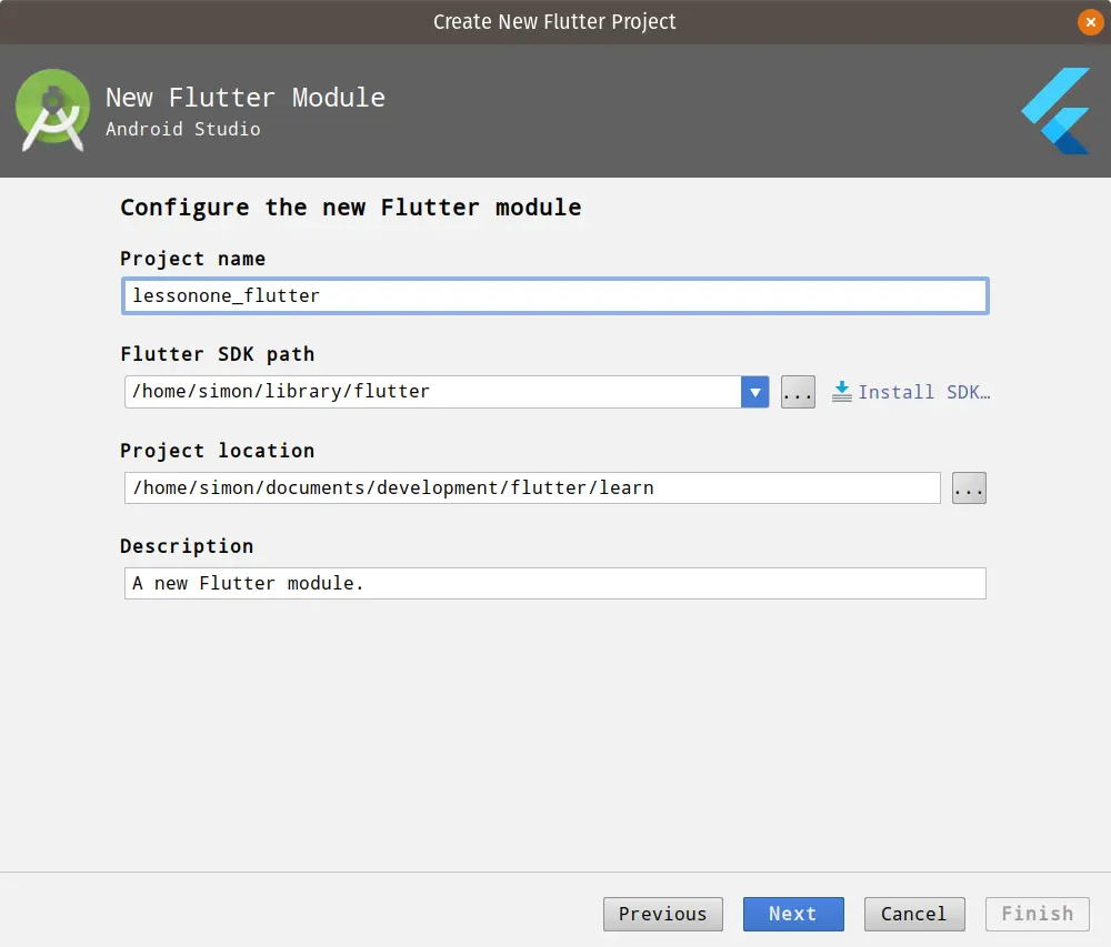 新建Flutter Module
