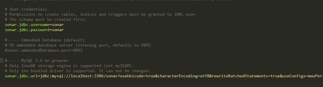 SonarQube 配置MySQL