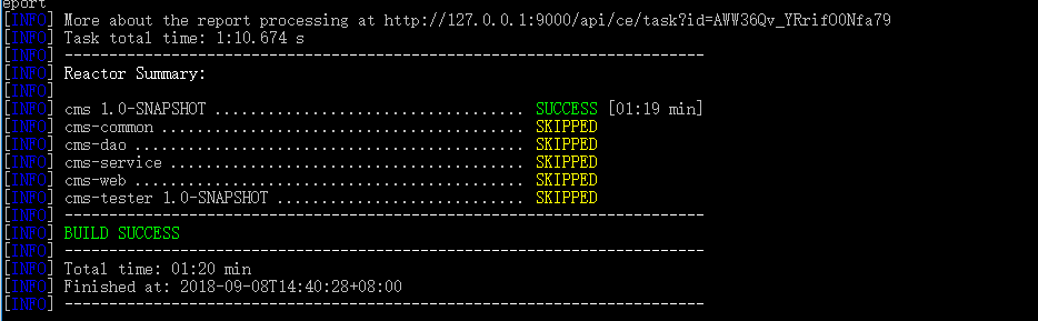 Maven Sonar扫描检测完成