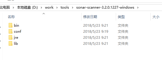 SonarQube Scanner CLI 目录结构