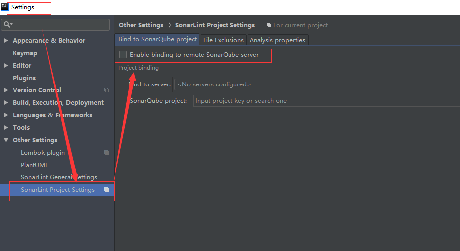 IDEA SonarLint关闭远程服务绑定